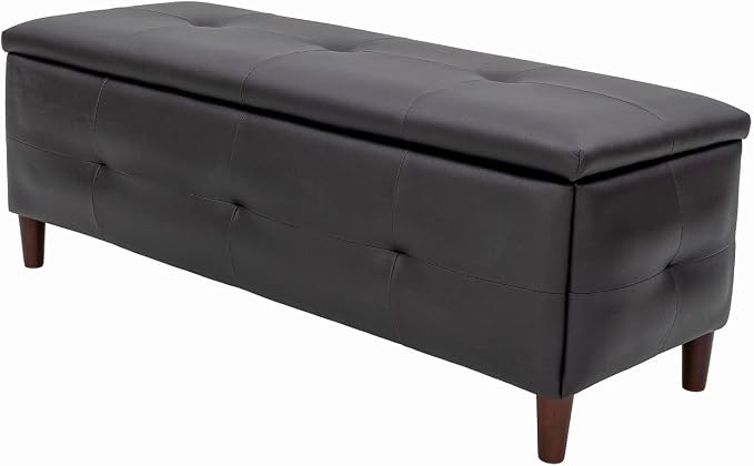 Black Leather Look Fabric