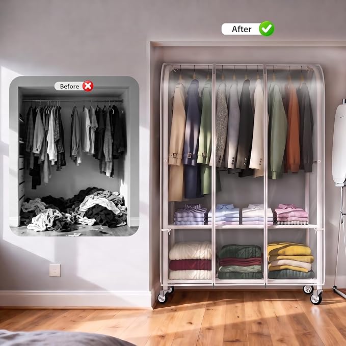 White Rack with White Cover
