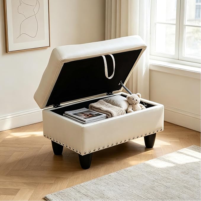 White,faux Leather