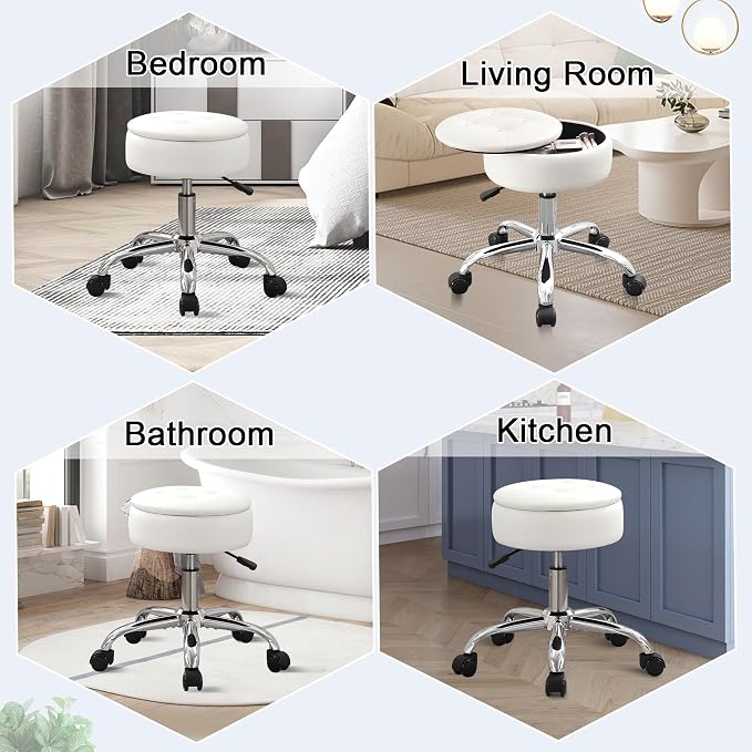 White With Storage and Wheels