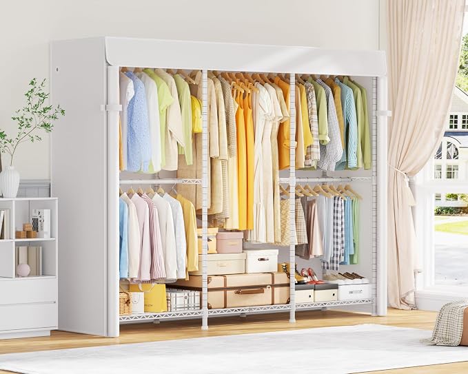 White Rack With White Cover
