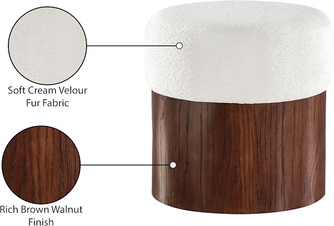 Cream / Walnut Finish