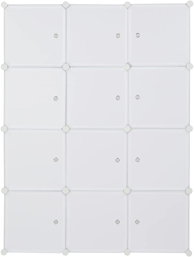4 Tier 12 Cube, White-b