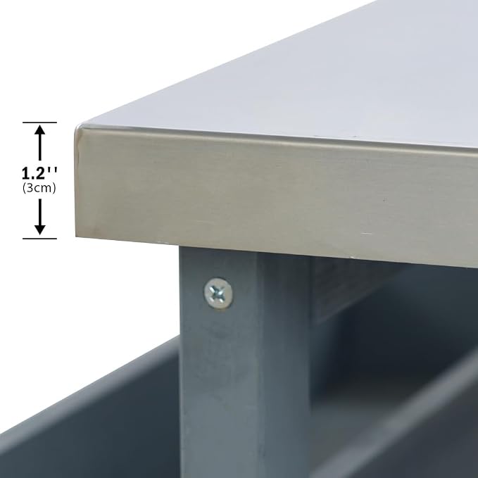 Grey Blue + Fir Wood + Stainless Steel