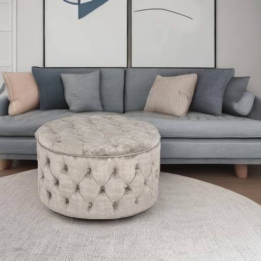 Beige Round Storage