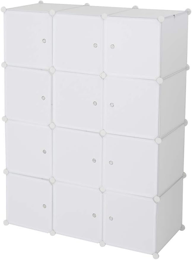 4 Tier 12 Cube, White-b