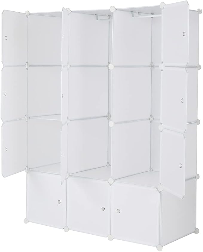 4 Tier 12 Cube, White-b