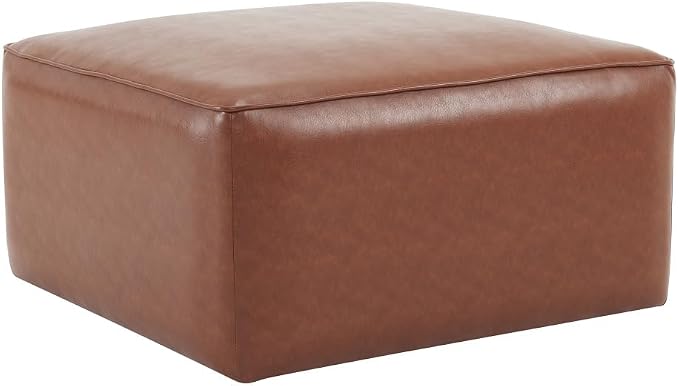 Tan+brown + Faux Leather + Foam + Plywood