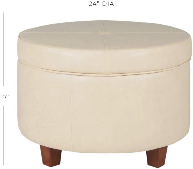 Cream Faux Leather
