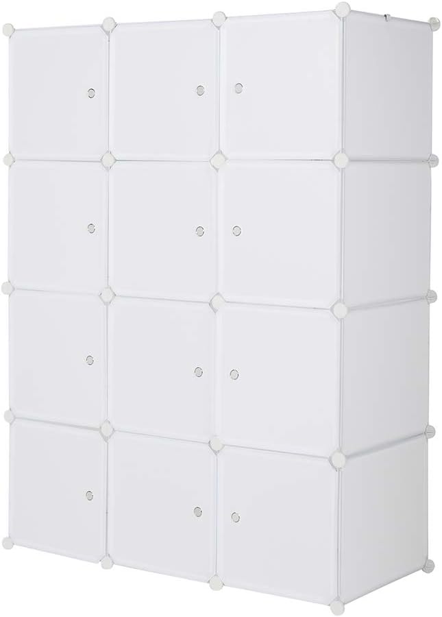 4 Tier 12 Cube, White-b