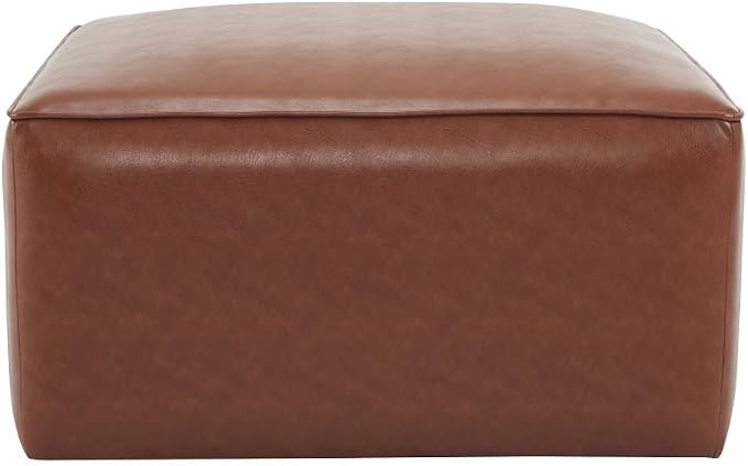 Tan+brown + Faux Leather + Foam + Plywood
