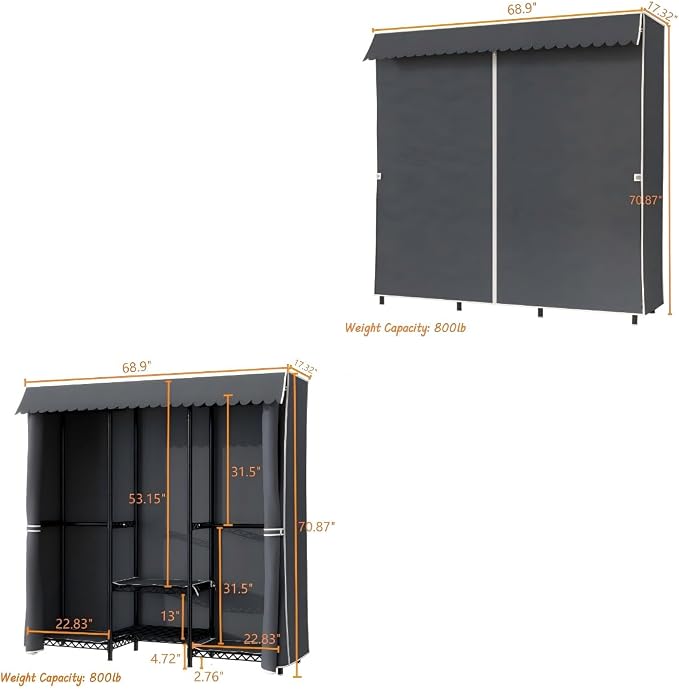 Black Rack With Grey Cover