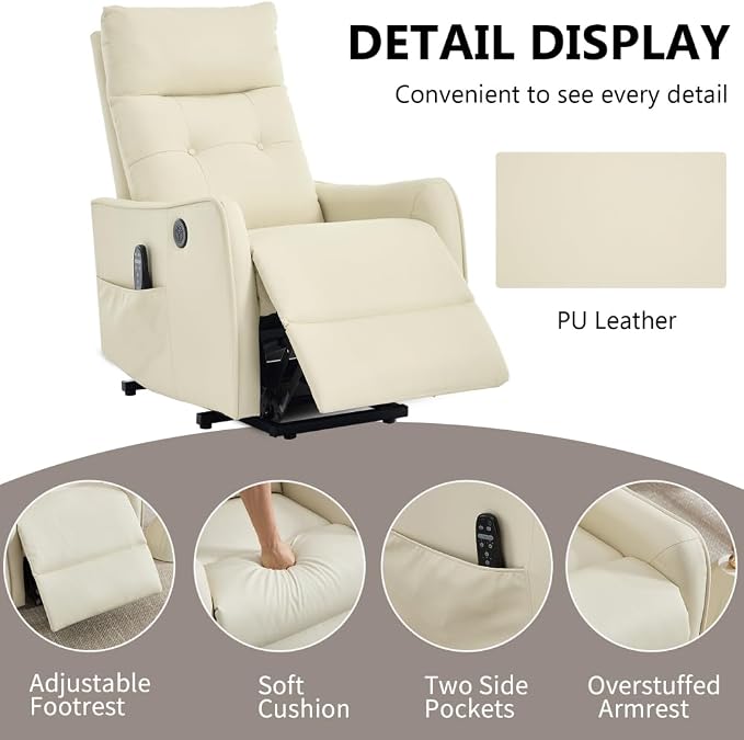 Beige Faux Leather