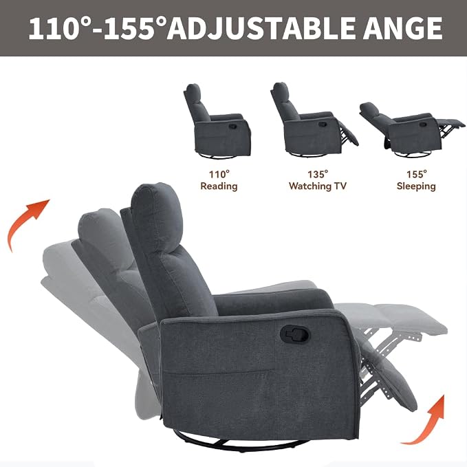 Grey + Metal & Wood + Fiber Foam and Polyester Fiber Pad