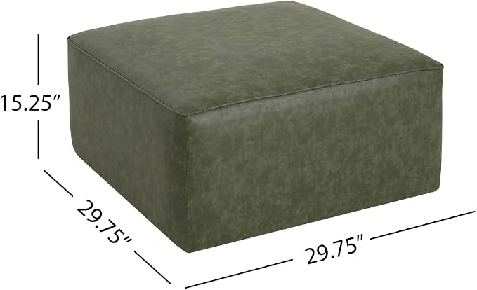 Green + Faux Leather + Foam + Plywood