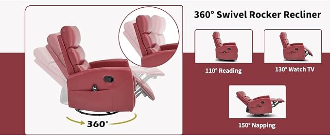 Red + Metal & Wood + Fiber Foam and Polyester Fiber Pad