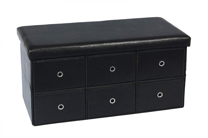 Black Ottoman Bench B