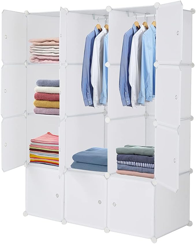 4 Tier 12 Cube, White-b