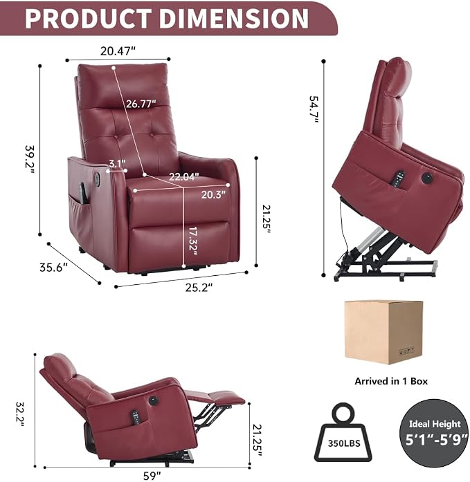 Red Faux Leather