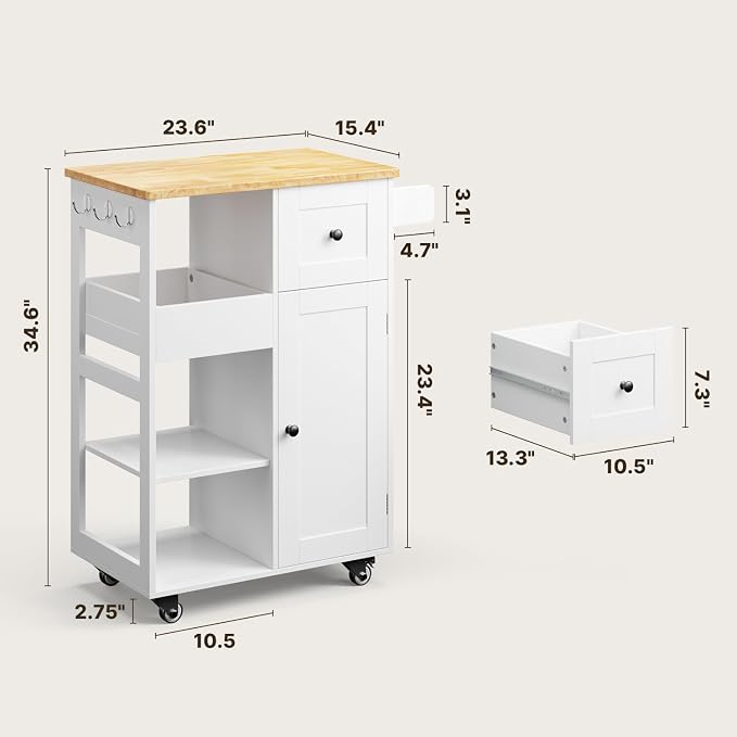 White & Tabletop-oak Color