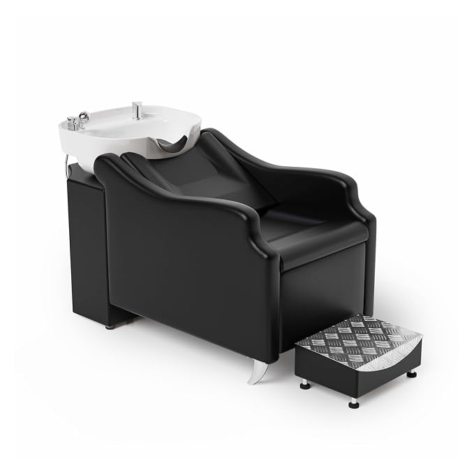 Black With White Sink