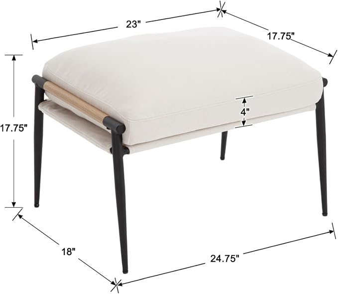 Beige Single Ottoman