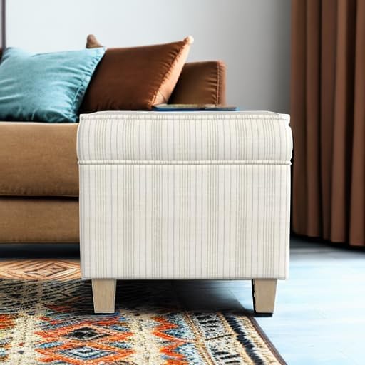 Marigold Pinstripe Cream Fabric