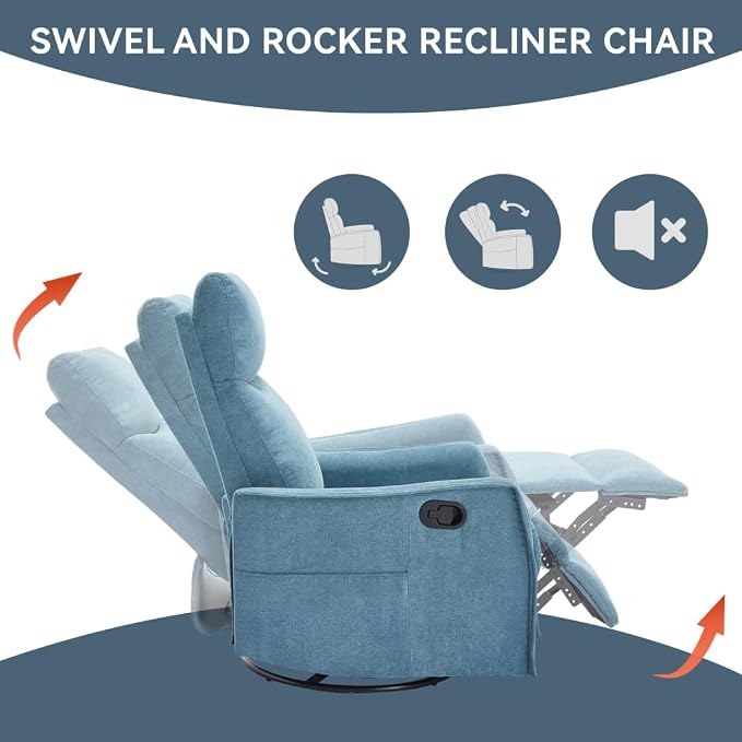 Blue + Metal & Wood + Fiber Foam and Polyester Fiber Pad