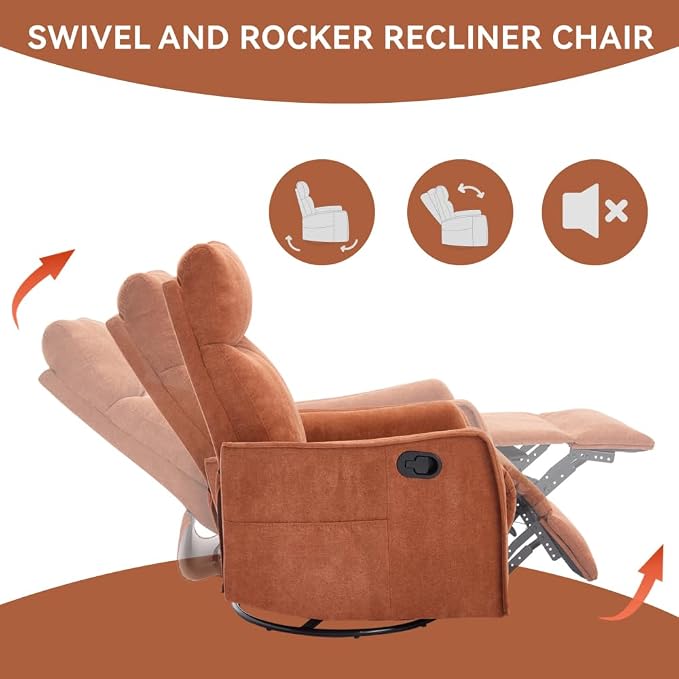 Orange + Metal & Wood + Fiber Foam and Polyester Fiber Pad