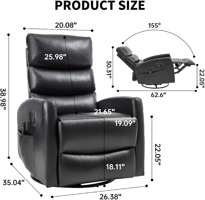 Black + Metal & Wood + Fiber Foam and Polyester Fiber Pad