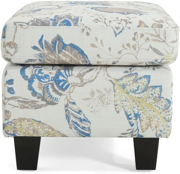 Beige +Blue Flower + Fabric + Plywood