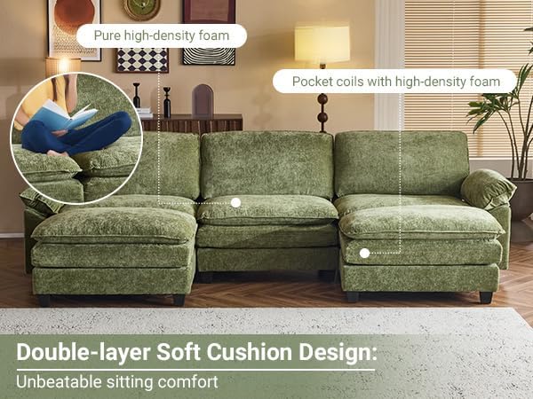 Chenille Olive Green