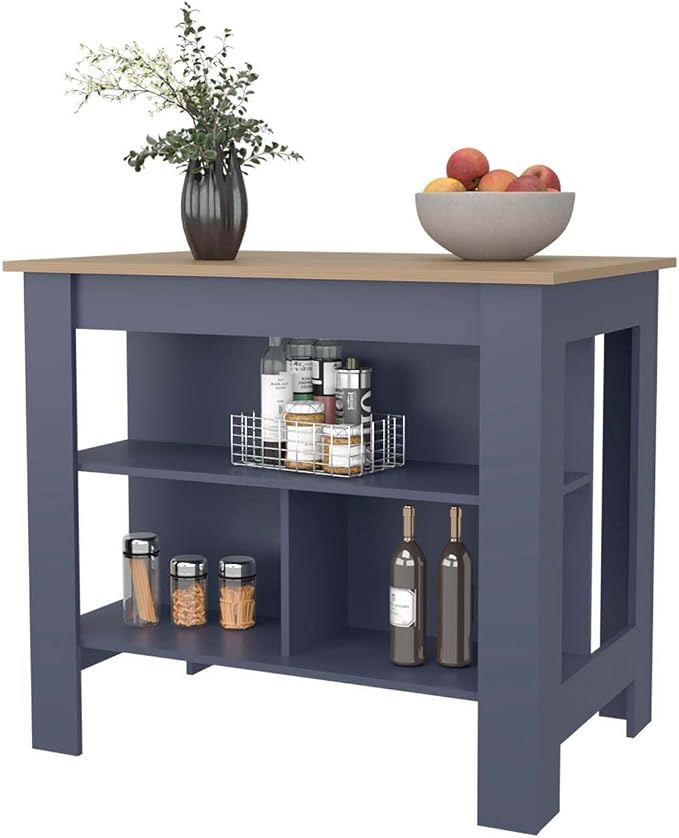 Blue and Natural Oak