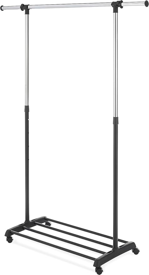 Black and Chrome - 34 x 17 x 69 inch