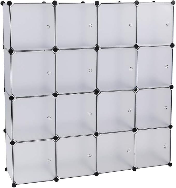 4 Tier 16 Cube, White-a