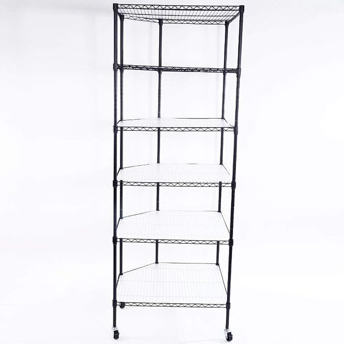 Black1-6 Tier-with Wheels