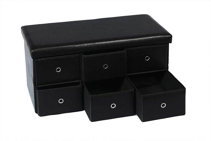 Black Ottoman Bench B