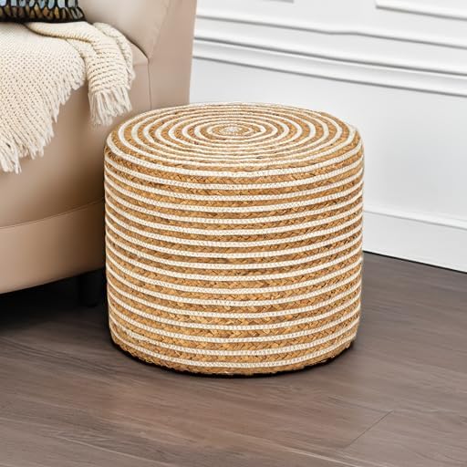 18inch Natural Water Hyacinth + White Cotton Rope