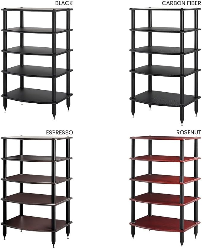 5 Shelf Black
