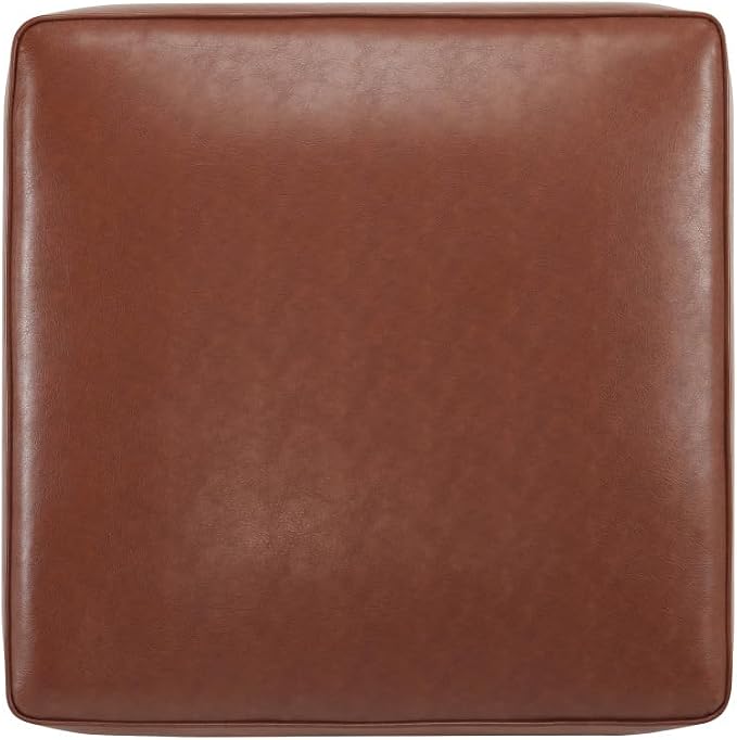 Tan+brown + Faux Leather + Foam + Plywood