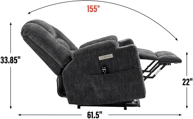 Grey + Chenille + Fiber Foam and Polyester Fiber Pad