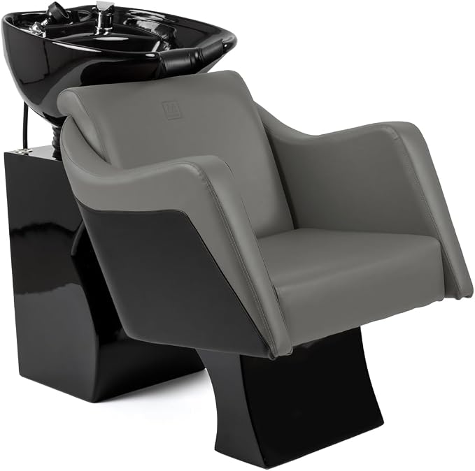 Gray Chair with Black Bowl