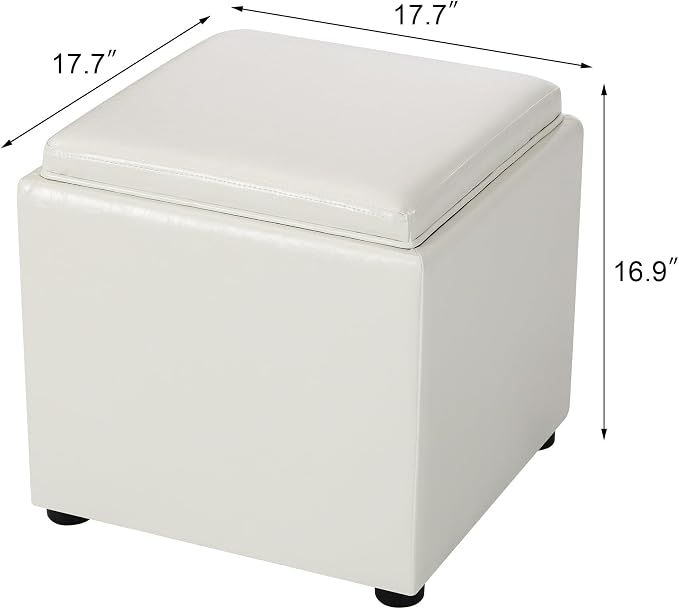 White Leather With Tray