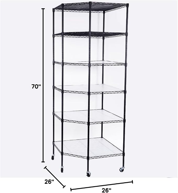 Black1-6 Tier-with Wheels
