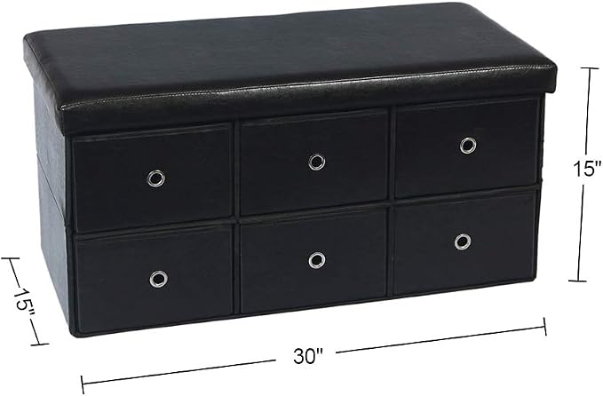 Black Ottoman Bench B