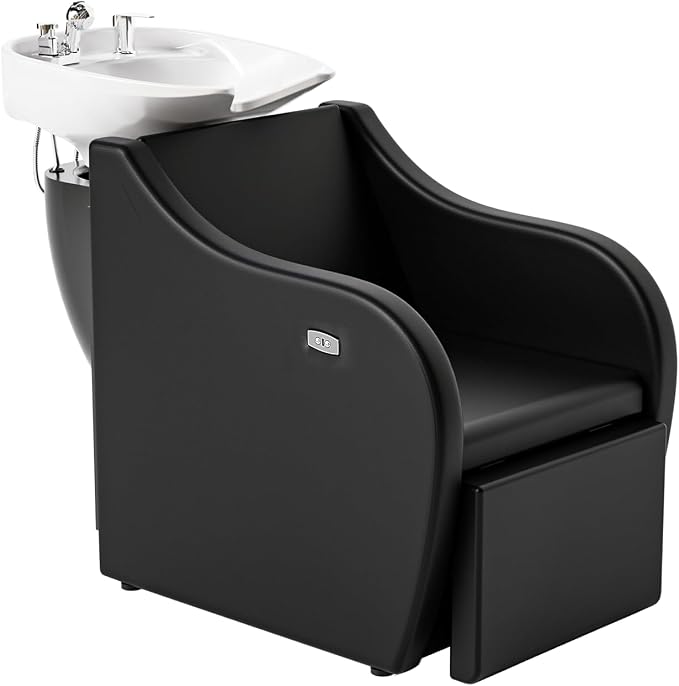 Black With White Sink