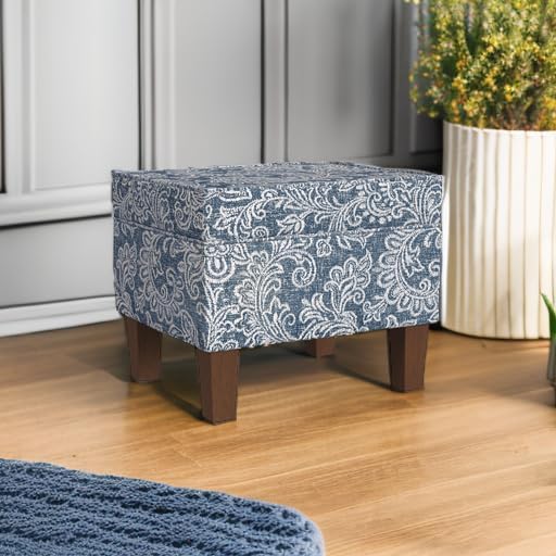 Blue Denim Jacobean Print