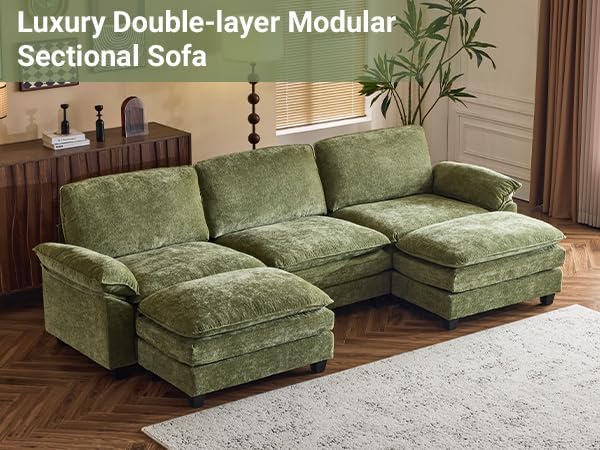 Chenille Olive Green