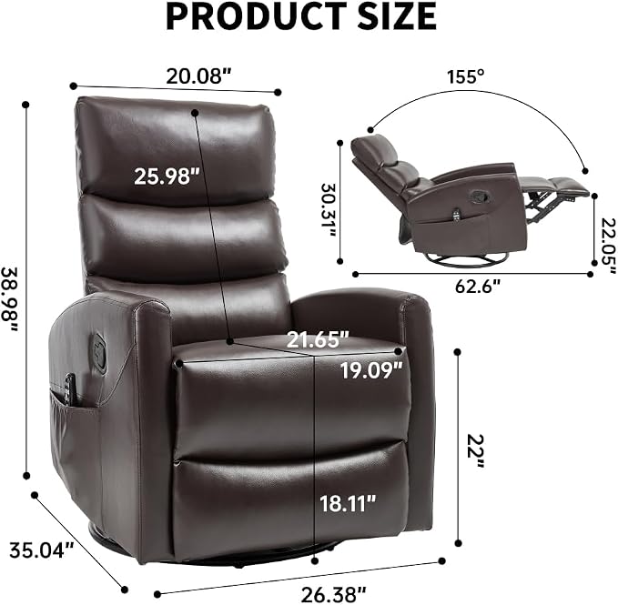 Brown + Metal & Wood + Fiber Foam and Polyester Fiber Pad