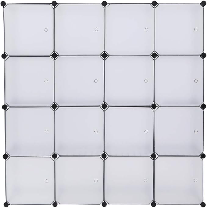 4 Tier 16 Cube, White-a